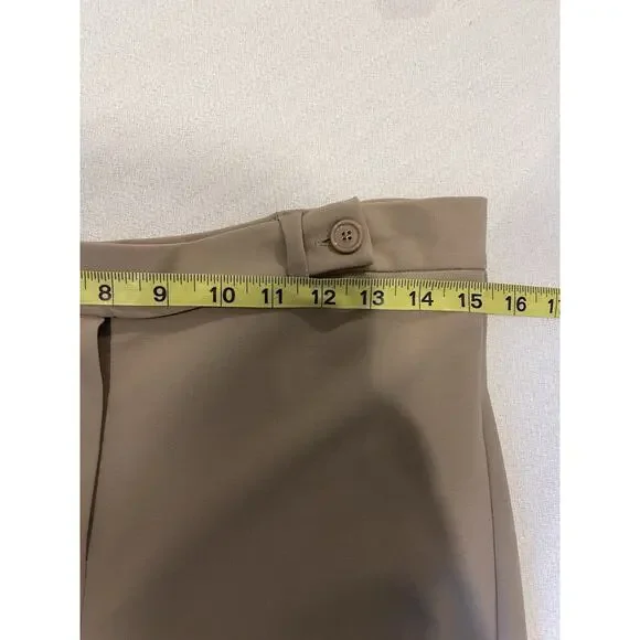 S Max Mara Jersey Stretch Viscose Tab Straight Leg Trouser Pants XL Quiet Luxury - Picture 4 of 7